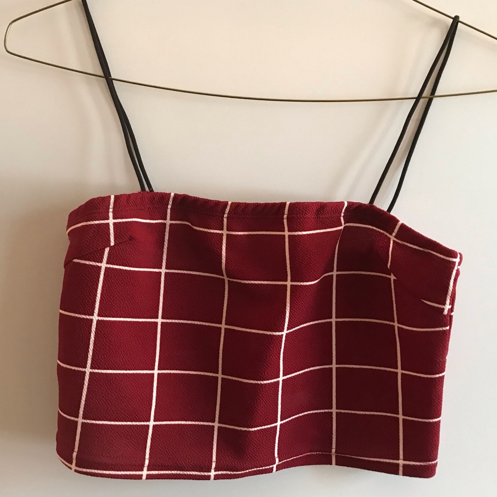 checkered crop top